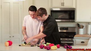 Jayden fucks his coocking teacher Calvin