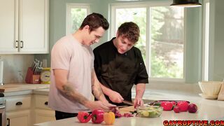 Jayden fucks his coocking teacher Calvin