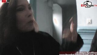 Butt fucking the dark haired Milf after the street pick up