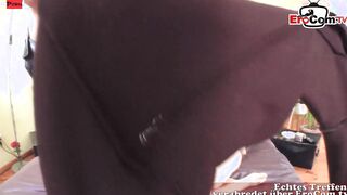 Butt fucking the dark haired Milf after the street pick up