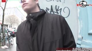 Butt fucking the dark haired Milf after the street pick up