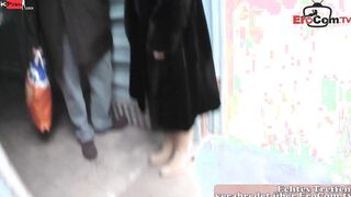 Butt fucking the dark haired Milf after the street pick up