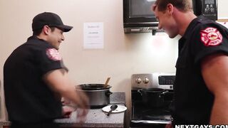 Andrew welcomes Justin's cock inside his ass