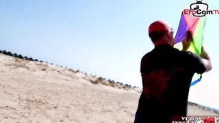 French amateur dark haired tries homemade anal after beach