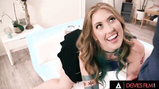 hot Tattooed Goddess knows how to Ride a Gigantic Cock with her Ass