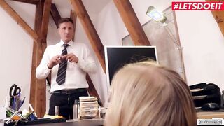 BUMSBUERO - Sexual Secretary Lena Nitro can't contain her Lust for Hard Cock - LETSDOEIT