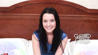 Slim 95lb raven-haired 19 yo yr older makes her debut porn