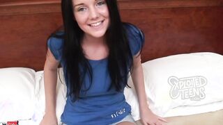 Slim 95lb raven-haired 19 yo yr older makes her debut porn