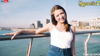 CHICAS LOCA Sandra Wellness Rides Latino Daddy On The Beach