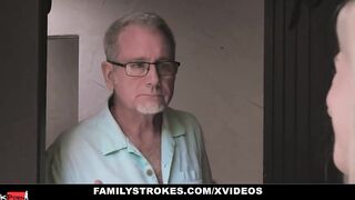 Family Strokes - Teeny Tiny 19 Year Older Enjoys The Taste Of