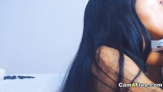 Bombshell Dark Haired chick Fucking Her Pussy With Sex Toy