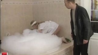 The huge tit nurse and the wild cock