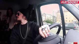 BUMSBUS - Stepsisters Silvia Dellai & Eveline Dellai Share Penis Into Public - LETSDOEIT