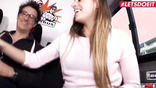 BUMSBUS - Stepsisters Silvia Dellai & Eveline Dellai Share Penis Into Public - LETSDOEIT
