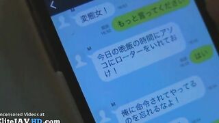 Japanese kinky wife cheating husband with his boss