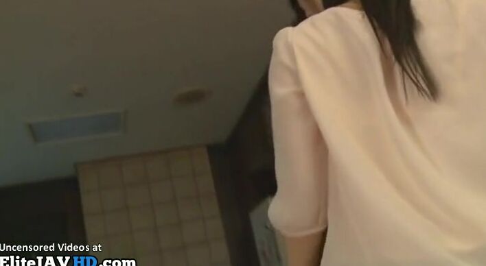 Japanese kinky wife cheating husband with his boss