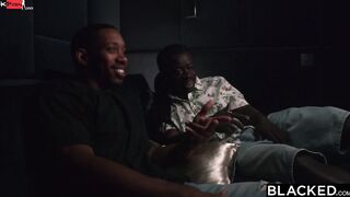 BLACKED Shy model Anya getting DPed by two gigantic big black cock
