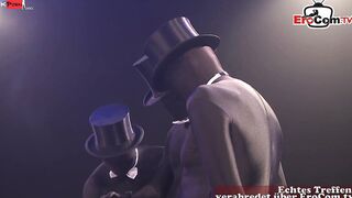 Long dicks plowed the Goddess Skank inside panties inside all her holes