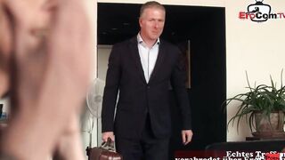 German mature grandmother secretary fucks the business boss