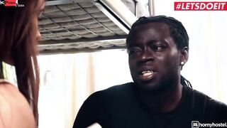 HORNYHOSTEL - BEAUTIFUL BAE NATA OCEAN UNWINDS WITH long ebony penis INSTEAD OF bf FULL SEX MOVIE