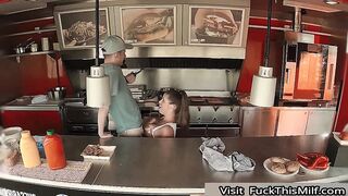 Horny Lady Lyne Sucks Sam's Cock Then Gets His Meat Inside Her Tight Pussy