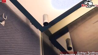 Goddess big titted Secretary inside Nylon Panties got anal Sex into the Elevator