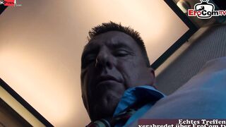 Goddess big titted Secretary inside Nylon Panties got anal Sex into the Elevator