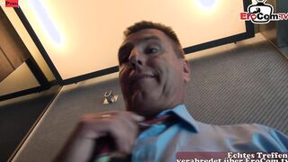 Goddess big titted Secretary inside Nylon Panties got anal Sex into the Elevator