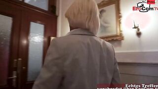 German skinny blonde mature milf banged! in nylons
