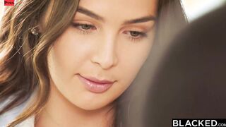 BLACKED sexy Dark Haired Blair can't resist her coworkers'