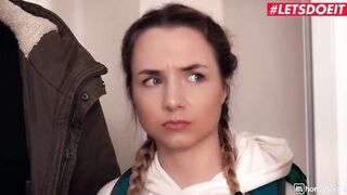 HORNYHOSTEL - Petite Step Sister Mona Blue Getting her Ass Banged by her Long Guy