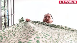 HORNYHOSTEL - Petite Step Sister Mona Blue Getting her Ass Banged by her Long Guy