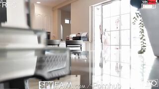 SPYFAM Step Dad Catches Lesbian Make Out Session