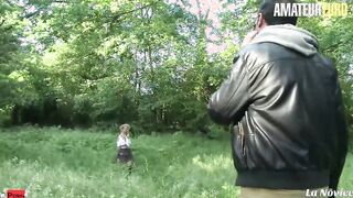 AMATEUREURO - French Lady Louise Du Lac Has beauty Anal Sex Inside The Forest