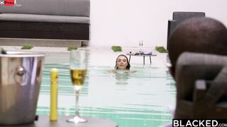 BLACKED Kinky Goddess Gabbie cheats on boyfriend at the pool
