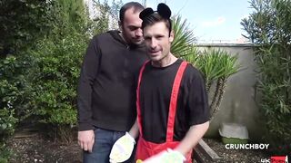 french twinkie nailed raw clothed into MICKEY  by his friend