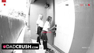 Perv Step Dad Caught two Sexual 18 yo Year Mature Macy Meadows & Krissy Knight Eating Their Pussies - DadCrush