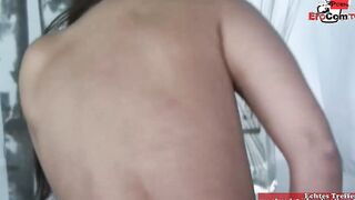 Slender dark haired Women with small boobies getting her asshole and
