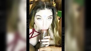 Dylann Vox and Sommer Isabella share the giant black cock in 3way