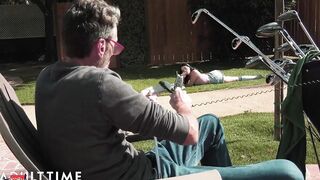 ADULT TIME - babe Vanessa Sky is Fascinated with Pornstar Stepdad Steve Holmes' Gigantic Cock