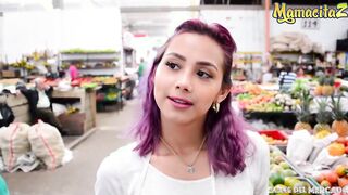 CARNEDELMERCADO - Perfect Cutie Titties Latina Veronica Leal Takes Long Cock after her Shift