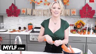 Mylf - Cutie Blonde Milf Getting Her Dripping Vagina Stuffed With Gigantic Throbbing Dick On Thanksgiving