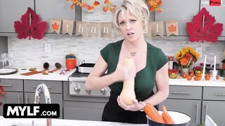 Mylf - Cutie Blonde Milf Getting Her Dripping Vagina Stuffed With Gigantic Throbbing Dick On Thanksgiving