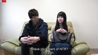 Real married Japanese lovers cuckolding fantasy carried out