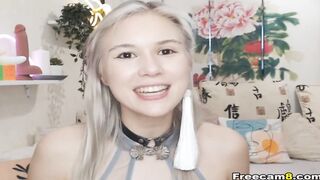 Blonde Pleasures Her Man By Deepthroating