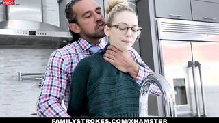 Blonde goddess Getting Pounded By Stepfather For Filthy Talking