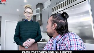 Blonde goddess Getting Pounded By Stepfather For Filthy Talking
