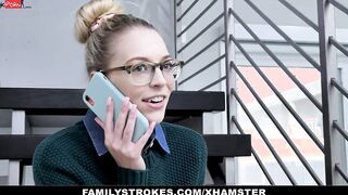 Blonde goddess Getting Pounded By Stepfather For Filthy Talking