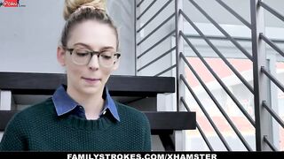 Blonde goddess Getting Pounded By Stepfather For Filthy Talking