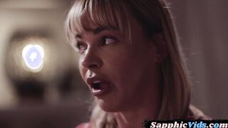 Stepmommy lez MILF enjoys taboo sex with Nubian stepdaughter